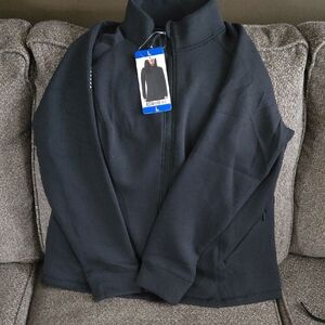 New Black Full-Zip Jacket With Pockets